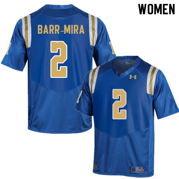 Women #2 Nicholas Barr-Mira UCLA Bruins College Football Jerseys Sale-Blue